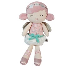 Little Me Fairy Ballerina Plush Doll Pink White Sparkle Wings Ballet Shoes