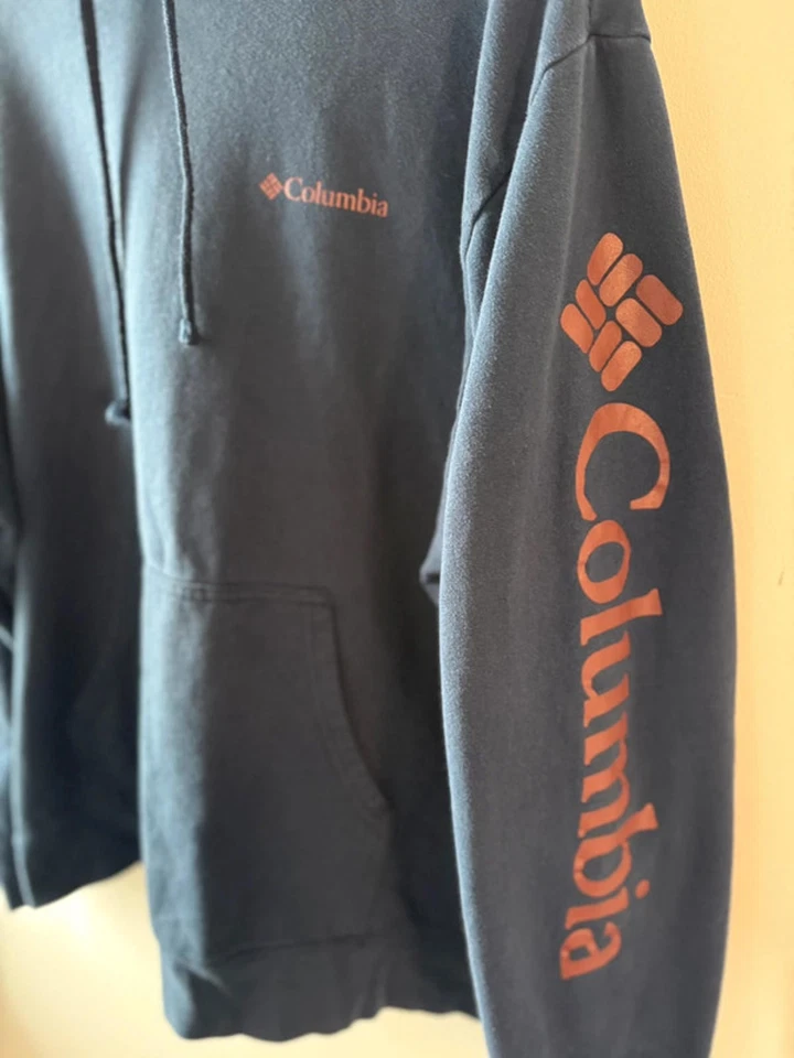 Columbia Navy Blue Sleeve Logo Pullover Hoodie XXL - Image 2 of 4
