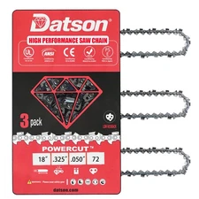 18 Inch Chainsaw Chain 3 Pack .050" Gauge 0.325" Pitch 72 Drive Links