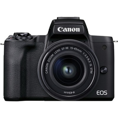 Canon EOS M50 Mark II 24.1MP Mirrorless Camera - Black (EF-M 15 