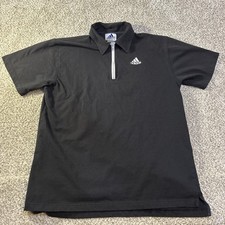 adidas Golf Quarter Zip Pullover Mens Medium Navy Short Sleeve Shirt