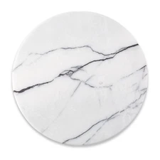 Koville Marble Cutting Board for Kitchen Countertop, 11" Round Marble Cheese ...