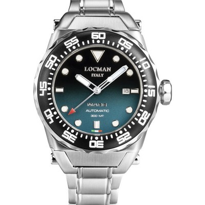 Locman Three Hands Stainless Steel and Titanium Watch