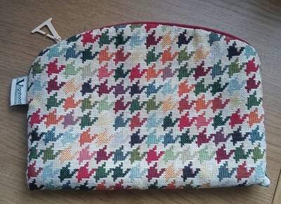 VAGABOND Kosmetiktasche Gobelin bunt Hahnentritt neu ohne Etikett