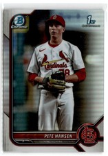 2022 BOWMAN DRAFT CHROME REFRACTOR PETE HANSEN ST. LOUIS CARDINALS #BDC-128
