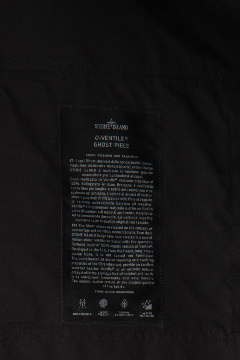 stone island O VENTILE GHOST PIECE 7815437F1 V0029 JACKET IN BLACK