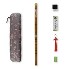 C Key Dizi Bitter Bamboo Flute for Beginners with Free Membrane  Glue  Prot...