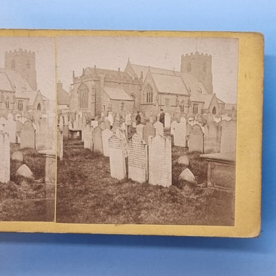 Latchford Grab Joseph & Mary Stereoview 3D um 1870 Echtfoto Essex ? Kirche