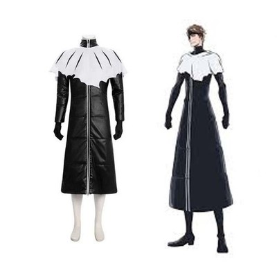 SALE Bleach Aizen Sousuke Anime Cosplay Kostüm Schwarz Outfit Uniform S-3XL