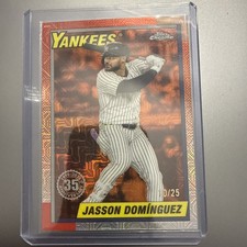 2025 Topps Update Series - 1990 Topps Chrome Orange /25 Jasson Dominguez