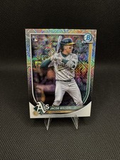 2025 Bowman Chrome Jacob Wilson #1 RC Rookie Mega Box MOJO Refractor - Athletics