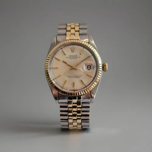 Vintage Rolex Oyster Perpetual Datejust 1601 Jubilee Acrylic Two-Tone 36mm 1570