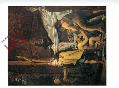 Postkarte:: Joseph Wright von Derby, Miravan Ouvrant Le Tombeau De Ses Ancetres