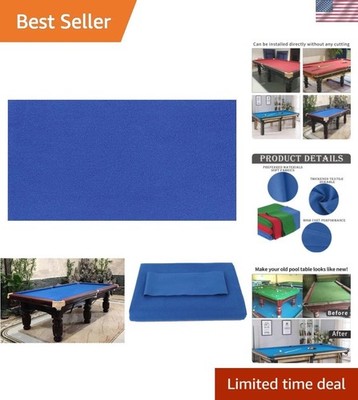 Thickened Blue Billiard Table Felt - 8ft with Pre-Cut Design for Quick Setup
