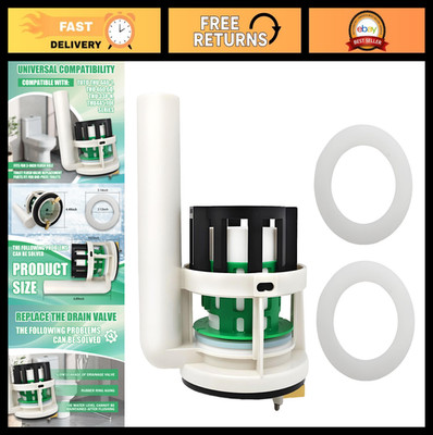 Toilet Flush Valve Replacement for One-Piece Toilets, 3'' Hole, Repair Kit & Gask