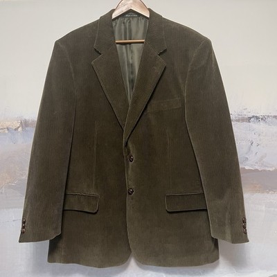 Men's Corduroy Sport Coat Size 44R Blazer Brown Vtg Y2K Preppy  J.D. Christopher