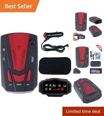 Advanced 360° Laser Radar Detector - Multi-Band Safety Alerts with HD Clarity