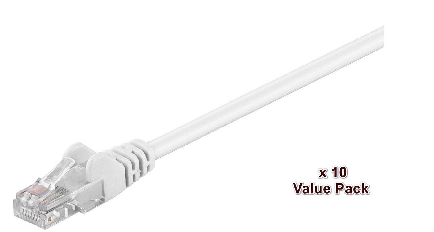 MicroConnect V-UTP505WVP U/UTP CAT5e 5M White 10 Pack
