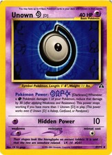 Pokémon TCG Unown [D] 47/75 Neo Discovery Unlimited LP on eBay