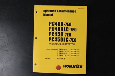 Komatsu PC400-7EO PC450-7EO Hydraulic Excavator Operation Manual OEM