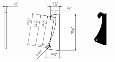 Blank Volvo Quick Attach for Volvo Loader mounts Sold as a pair w/ears and block