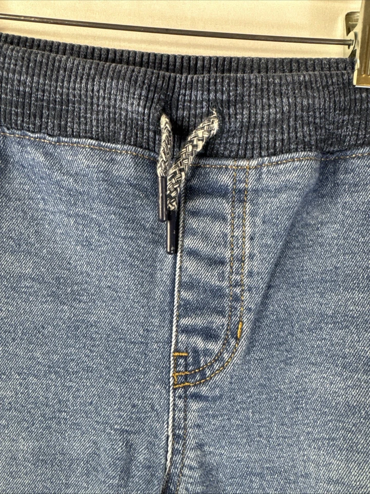 Pantalones de mezclilla Lands End Jegging para mujer XL azules elásticos ajustados cintura con cordón Foto 3 de 4