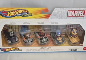 Mattel Hot Wheels RacerVerse Marvel Characters Set of 5 Die-Cast Hot Wheels Cars