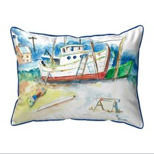 Betsy Drake Old Boat Large Indoor Outdoor Pillow 16x20