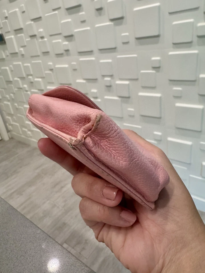 Authentic Chanel Cosmetic Case Pouch Caviar Skin Pink Leather Wallet - Image 4 of 4