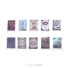 10Pcs Classic Flipable Book Bookshelf 1/6 Scale Dollhouse Miniatures Modern