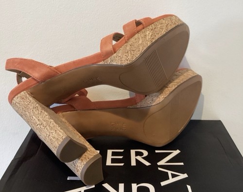 NWOB Naturalizer Mallory Ankle Strap Platform Sandals Pottery Orange Size 9M - Picture 6 of 7