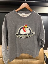 VTG 2000 Looney Tunes Foghorn Leghorn Embroidered Sweatshirt Grey XL Warner Bros
