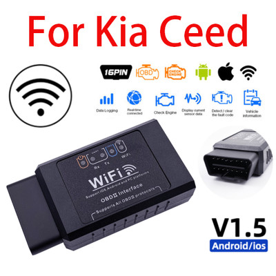 WiFi OBD2 ELM 327 Auto Scanner Werkzeug Android iOS Fehlercodeleser passt für Ceed