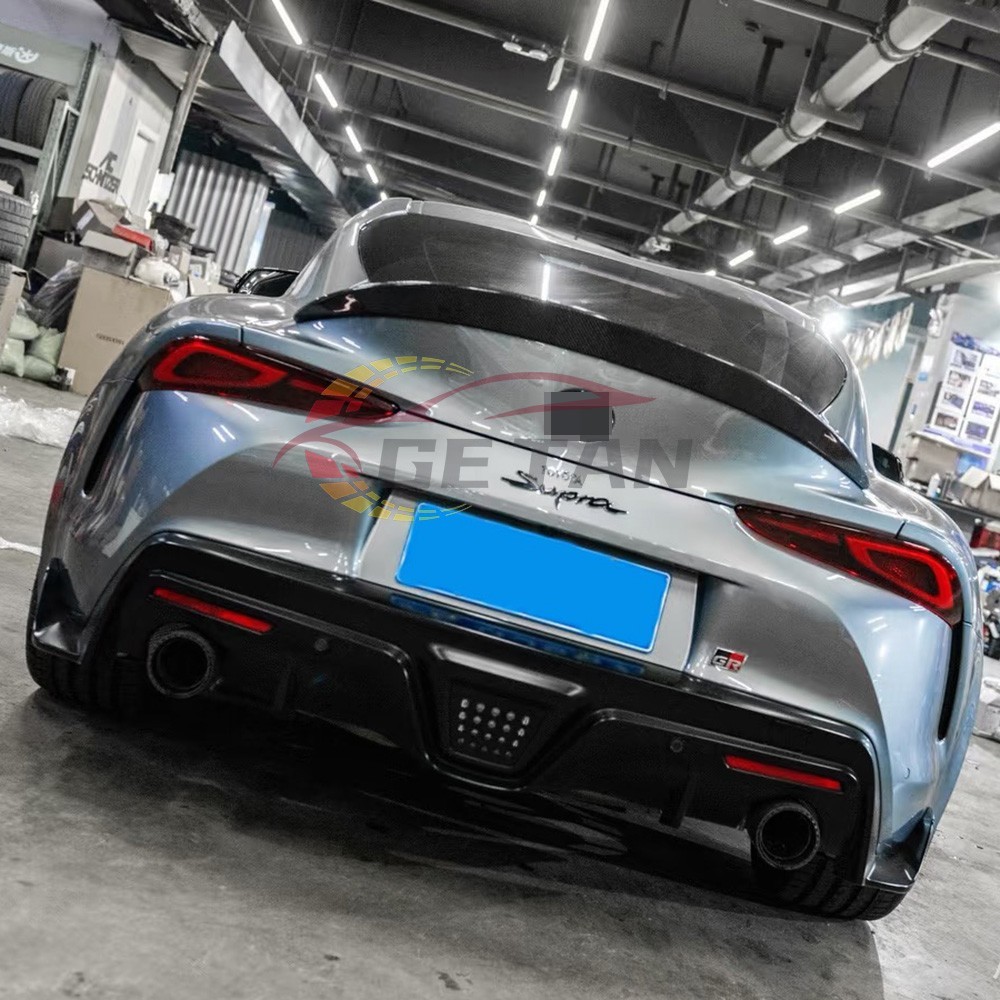 For GR Supra A90 A91 MKV Ducktail Carbon Fiber Art Style Rear Trunk Spoiler