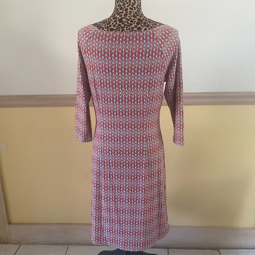 J. McLaughlin Women's Light Blue Coral Chain Print Dress Size S K9 - Picture 2 of 4