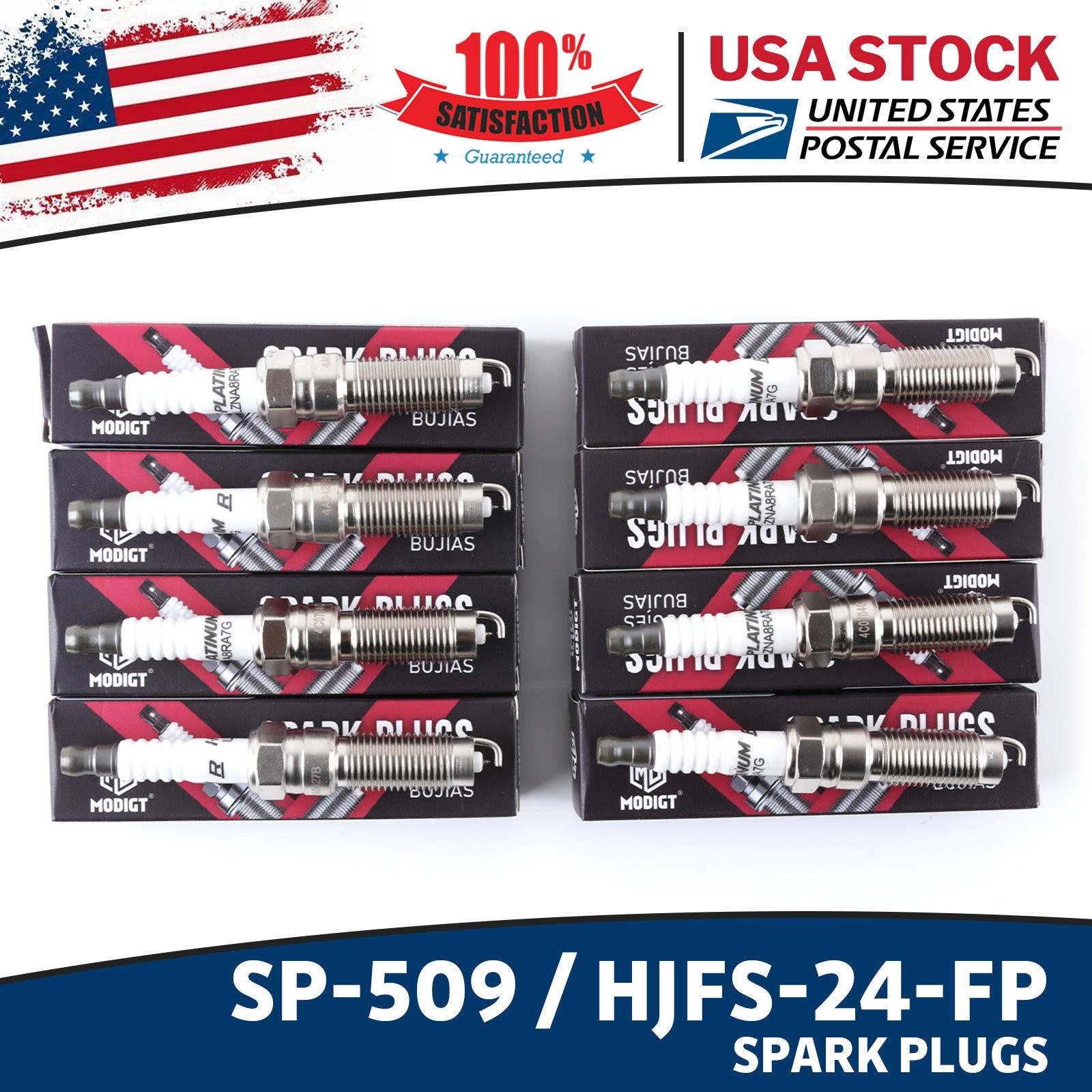 8Pcs For MOTORCRAFT Double Platinum Spark Plugs For Ford Super Duty SP-509