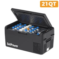 12 Volt Car Refrigerator Portable Freezer 21QT  Truck RV Fridge APP Control