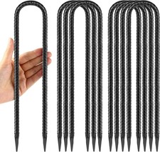 12 Inches Trampoline Wind Stakes, Heavy Duty U Stakes for Ground, 8-Pack Trampol