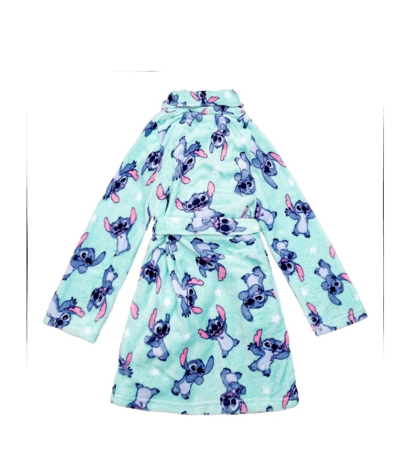 Albornoz suave de felpa Stitch Disney para niñas talla 8 Foto 2 de 2