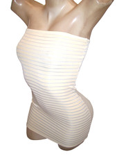 New Stripper Exotic Dancer Buttercream Mesh Mini Tube Dress S/M Stripperwear