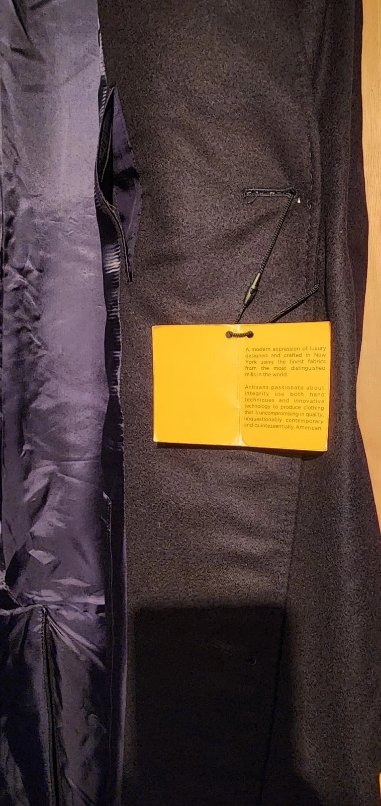 Hickey Freeman 100% Cashmere Classic Overcoat (NEW) Navy Blue image 8