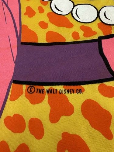 Vintage 90s DISNEY Pink/Yellow TOTALLY MINNIE MOUSE DRESS Costume YOUTH 8/10 - Picture 2 of 10
