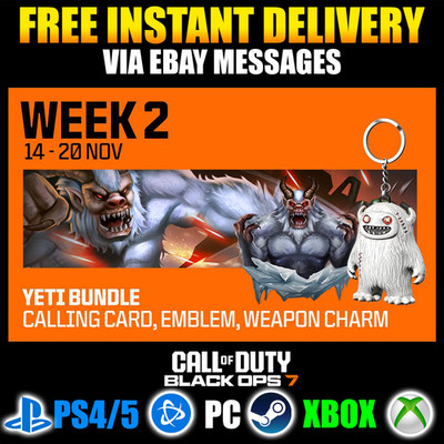 Call Of Duty Black Ops 7 - Yeti Bundle Exclusive Promotion BO7 | 30 mins 2XP