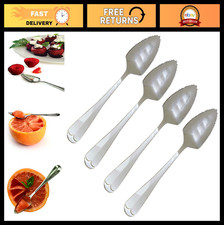 Stainless Steel Grapefruit Spoons Set of 4 - Durable, Sharp, Easy Grip Design