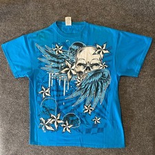 Delta Pro Weight Shirt Mens L Blue Skull Wing...