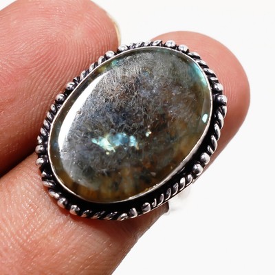 Labradorite Gemstone Ring Handmade Unique Design Women's Jewelry 6.50'' MXR 7176