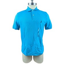 Nautica Men's Classic-Fit Deck Polo Shirt Scuba Blue Size M Sustainably Crafted