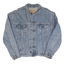 LEVI'S Mens Blue Denim Denim Jacket XL Cotton Classic Button Closure