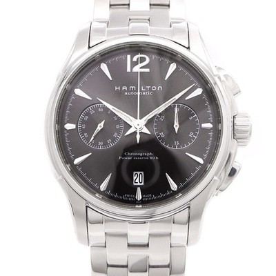 Hamilton Jazzmaster Auto Chrono Watch Gray Dial 42mm Power Reserve From Japan