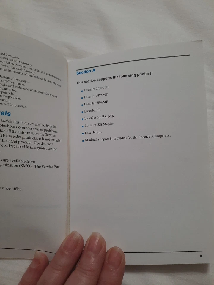 Hewlett Packard HP LaserJet Family Quick Reference Service Guide 1997 Edition - Image 3 of 4